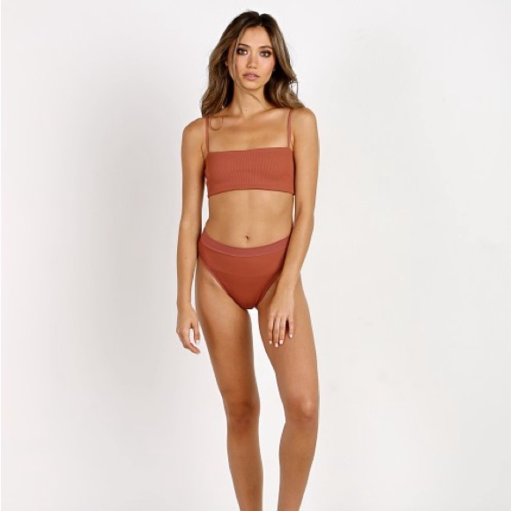 L*Space Sahara Bikini Frenchi Bottom Rebel Top sz L